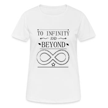 Bis zur Unendlichkeit und noch viel weiter - Frauen T-Shirt atmungsaktiv - Weiß - Vorne - AI Model Female 172 dark (172cm)