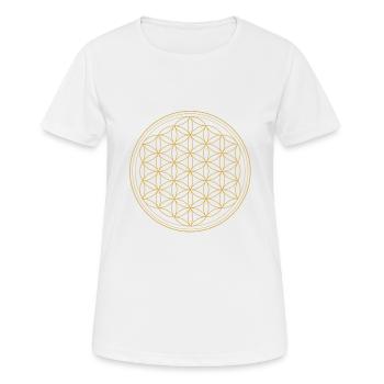 Fleur de vie - T-shirt respirant Femme - blanc - Devant - AI Model Female 172 dark (172cm)