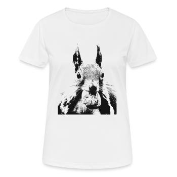 Écureuil - T-shirt respirant Femme - blanc - Devant - AI Model Female 172 dark (172cm)