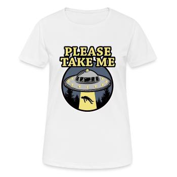 S'IL VOUS PLAÎT - T-shirt respirant Femme - blanc - Devant - AI Model Female 172 dark (172cm)