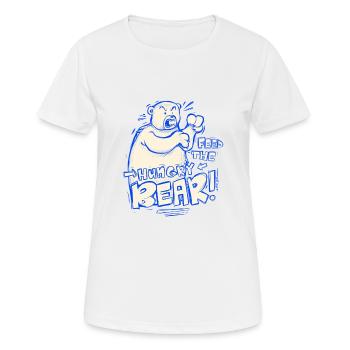 Füttere den hungrigen Bären! - Frauen T-Shirt atmungsaktiv - Weiß - Vorne - AI Model Female 172 dark (172cm)
