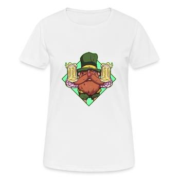 Keltisches Bier - Irish Bier - Geschenk - Frauen T-Shirt atmungsaktiv - Weiß - Vorne - AI Model Female 172 dark (172cm)