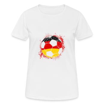 Équipe nationale de la  de l'Allemagne - T-shirt respirant Femme - blanc - Devant - AI Model Female 172 dark (172cm)