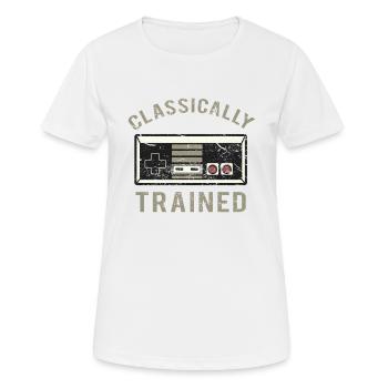 Videospiel Spiel Retrogaming Spielkonsole Geschenk - Frauen T-Shirt atmungsaktiv - Weiß - Vorne - AI Model Female 172 dark (172cm)