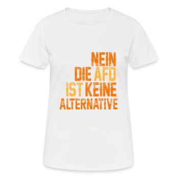NON AFD N'EST PAS ALTERNATIVE - T-shirt respirant Femme - blanc - Devant - AI Model Female 172 dark (172cm)