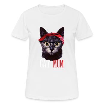 Cat Mom Cats Mom Babe Kittens Hipster - Women's Breathable T-Shirt - white - Front - AI Model Female 172 dark (172cm)