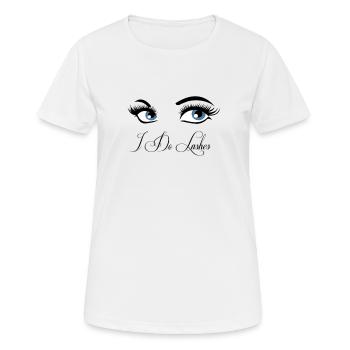 je fais des cils - T-shirt respirant Femme - blanc - Devant - AI Model Female 172 dark (172cm)