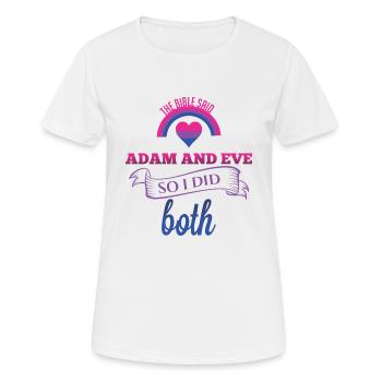 T-shirt bisexuel - bisexuel - bi - LGBT - CSD - T-shirt respirant Femme - blanc - Devant - AI Model Female 172 dark (172cm)