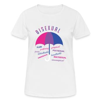 T-shirt bisexuel - bisexuel - bi - LGBT - CSD - T-shirt respirant Femme - blanc - Devant - AI Model Female 172 dark (172cm)