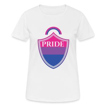 T-shirt bisexuel - Bisexuel - Bi - LGBT - marque - T-shirt respirant Femme - blanc - Devant - AI Model Female 172 dark (172cm)