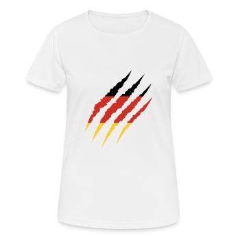 Allemagne - T-shirt respirant Femme - blanc - Devant - AI Model Female 172 dark (172cm)