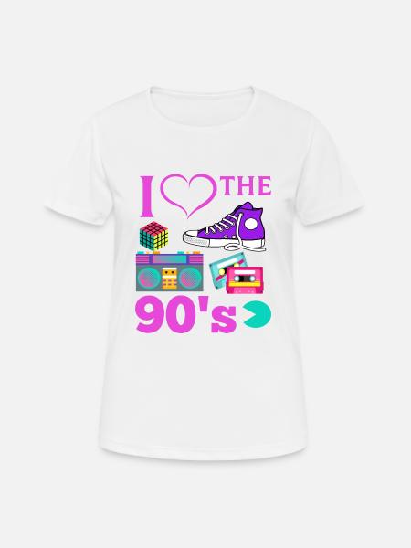 i LOVE THE 90 S - Women's Breathable T-Shirt - white