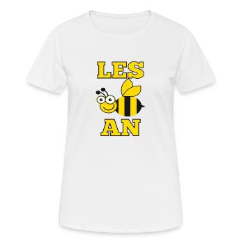 Lesbian Lesbeean Les Bee an Gay Pride - Frauen T-Shirt atmungsaktiv - Weiß - Vorne - AI Model Female 172 dark (172cm)