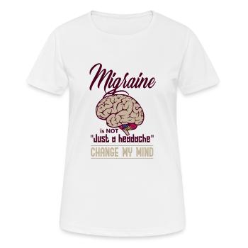 Kopfschmerzen Migräne Krankheit Geschenk Gehirn - Frauen T-Shirt atmungsaktiv - Weiß - Vorne - AI Model Female 172 dark (172cm)