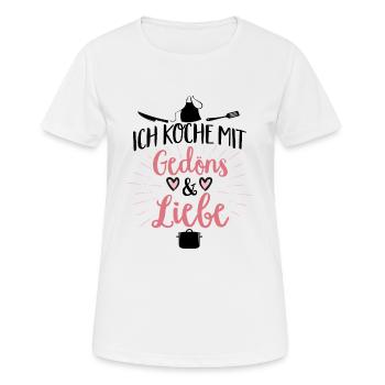 Kochen Gedöns Liebe Hobby Essen Yummy Geschenk - Frauen T-Shirt atmungsaktiv - Weiß - Vorne - AI Model Female 172 dark (172cm)
