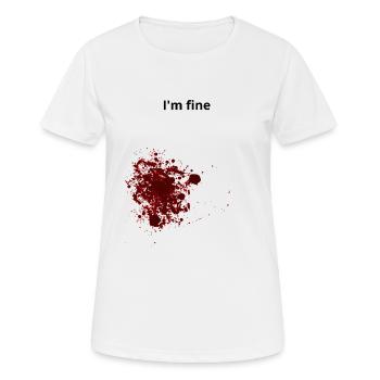 Verletzung Wunde Blut - Frauen T-Shirt atmungsaktiv - Weiß - Vorne - AI Model Female 172 dark (172cm)