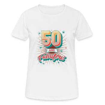 50th birthday 50 years vintage 1968 gift - Women's Breathable T-Shirt - white - Front - AI Model Female 172 dark (172cm)