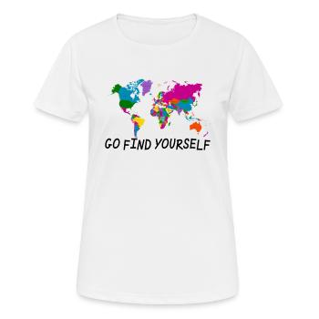 Go find yourself - Women's Breathable T-Shirt - white - Front - AI Model Female 172 dark (172cm)