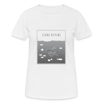 Scuba Diving Grey - Frauen T-Shirt atmungsaktiv - Weiß - Vorne - AI Model Female 172 dark (172cm)