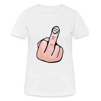 Fuck You - Frauen T-Shirt atmungsaktiv - Weiß - Vorne - AI Model Female 172 dark (172cm)