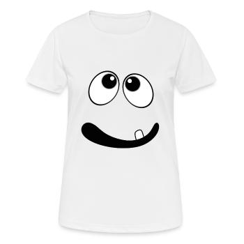 face - Women's Breathable T-Shirt - white - Front - AI Model Female 172 dark (172cm)