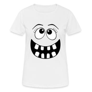 face - Women's Breathable T-Shirt - white - Front - AI Model Female 172 dark (172cm)