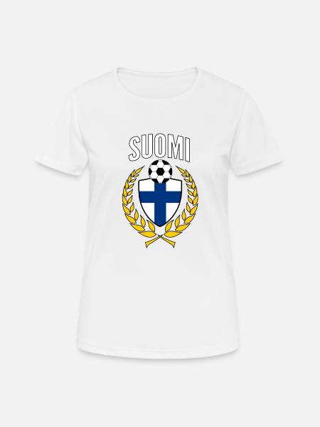 Finland - Suomi football jersey design 2018 - Women's Breathable T-Shirt - white