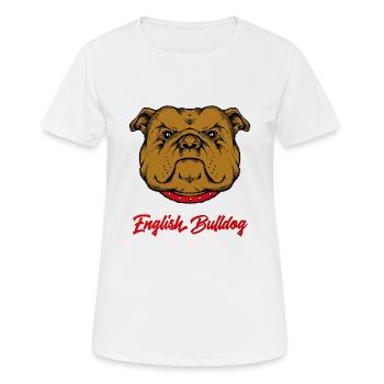 Bulldog anglais - T-shirt respirant Femme - blanc - Devant - AI Model Female 172 dark (172cm)