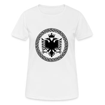 SHQIPONJA - Albanian eagle - Women's Breathable T-Shirt - white - Front - AI Model Female 172 dark (172cm)