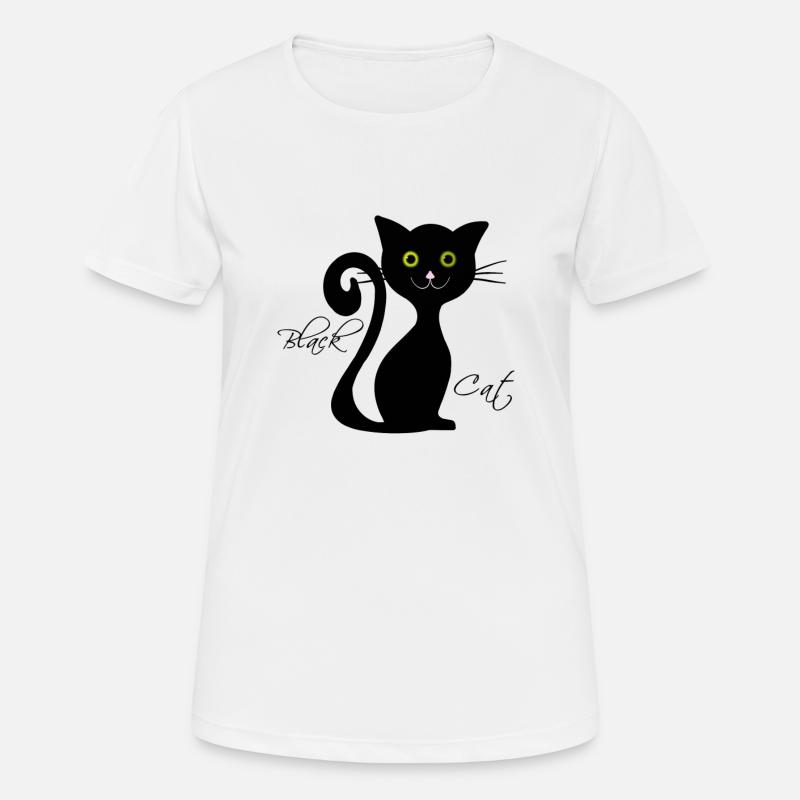Black cat - Women's Breathable T-Shirt - white