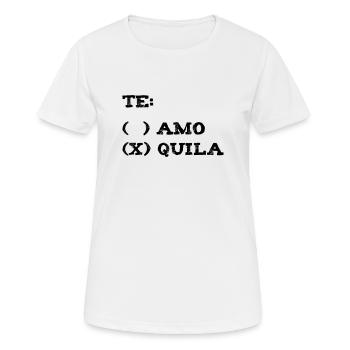 Tequila Te Amo Te Quiero / Geschenk Idee - Frauen T-Shirt atmungsaktiv - Weiß - Vorne - AI Model Female 172 dark (172cm)