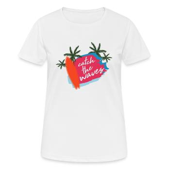 Été sort Plage Surf - T-shirt respirant Femme - blanc - Devant - AI Model Female 172 dark (172cm)