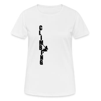 montée - T-shirt respirant Femme - blanc - Devant - AI Model Female 172 dark (172cm)