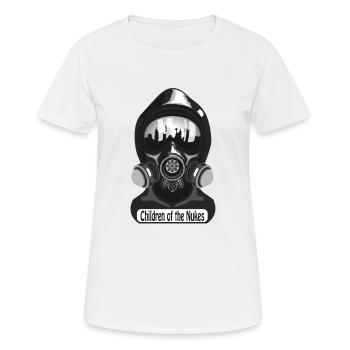 Masque à gaz - T-shirt respirant Femme - blanc - Devant - AI Model Female 172 dark (172cm)