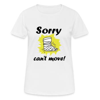 Verletzung Bein gebrochen Gute Besserung Geschenk - Frauen T-Shirt atmungsaktiv - Weiß - Vorne - AI Model Female 172 dark (172cm)