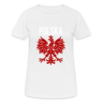 Polska Eagle - T-shirt respirant Femme - blanc - Devant - AI Model Female 172 dark (172cm)