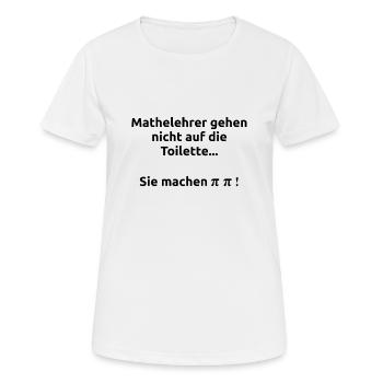 Enseignant professeur de maths disant Pi Pipi Gift - T-shirt respirant Femme - blanc - Devant - AI Model Female 172 dark (172cm)