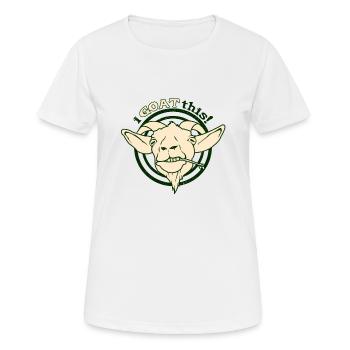 Lustiges Spiel auf Wort-Ziegen-Tier - Frauen T-Shirt atmungsaktiv - Weiß - Vorne - AI Model Female 172 dark (172cm)