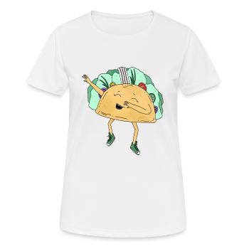 Dabbing Tacoo Tiere dab Bewegung Move Essen - Frauen T-Shirt atmungsaktiv - Weiß - Vorne - AI Model Female 172 dark (172cm)
