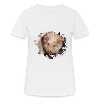 hamster - Frauen T-Shirt atmungsaktiv - Weiß - Vorne - AI Model Female 172 dark (172cm)