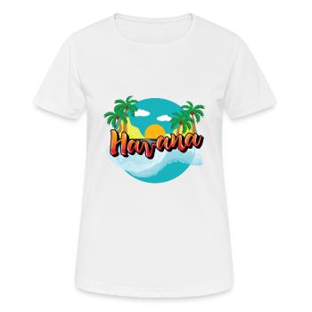 Havana Cuba Caraïbes Croisière de vacances - T-shirt respirant Femme - blanc - Devant - AI Model Female 172 dark (172cm)