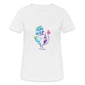Chicken Time - Frauen T-Shirt atmungsaktiv - Weiß - Vorne - AI Model Female 172 dark (172cm)