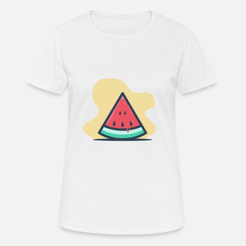 Summer again - watermelon - present - Women's Breathable T-Shirt - white