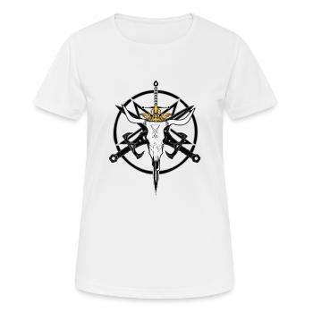 Heavy Metal Shirt - Frauen T-Shirt atmungsaktiv - Weiß - Vorne - AI Model Female 172 dark (172cm)
