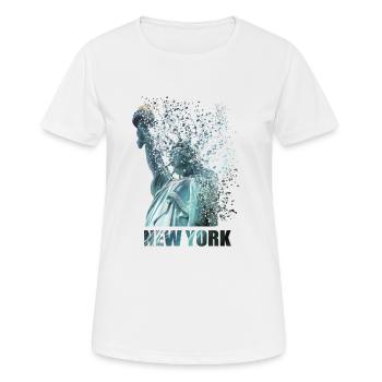 Freiheitsstatue - Frauen T-Shirt atmungsaktiv - Weiß - Vorne - AI Model Female 172 dark (172cm)
