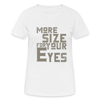 Plus de taille pour vos yeux - T-shirt respirant Femme - blanc - Devant - AI Model Female 172 dark (172cm)