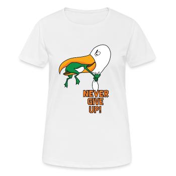 Ne jamais abandonner - T-shirt respirant Femme - blanc - Devant - AI Model Female 172 dark (172cm)