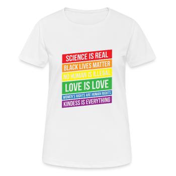 Aussagen Rechte Liebe Frauenrechte Geschenk - Frauen T-Shirt atmungsaktiv - Weiß - Vorne - AI Model Female 172 dark (172cm)