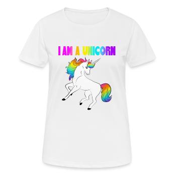 Je suis une licorne - je suis une licorne - T-shirt respirant Femme - blanc - Devant - AI Model Female 172 dark (172cm)
