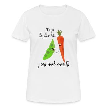 Erbsen und Karotte Partner - Frauen T-Shirt atmungsaktiv - Weiß - Vorne - AI Model Female 172 dark (172cm)